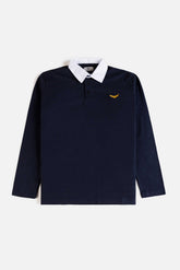 Full Rugby Polo Shirt - Navy Blue